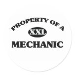 Property of a MECHANIC stickers