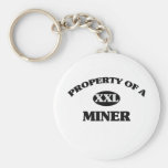 Property of a MINER Keychains