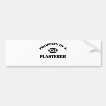 Property of a PLASTERER Bumper Sticker