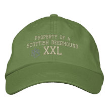 Property of a Scottish Deerhound Embroidered Hat