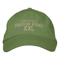 Property of a Siberian Husky Embroidered Hat embroidered hats by MenagerieMayhem Property of a Siberian Husky Embroidered Hat embroidered hats