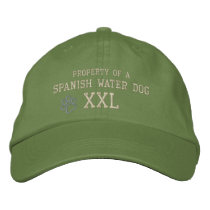 Property of a Spanish Water Dog Embroidered Hat embroidered hats by MenagerieMayhem Property of a Spanish Water Dog Embroidered Hat embroidered hats