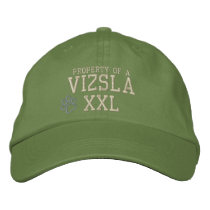 Property of a Vizsla Embroidered Hat embroidered hats by MenagerieMayhem Property of a Vizsla Embroidered Hat embroidered hats