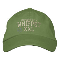 Property of a Whippet Embroidered Hat embroidered hats by MenagerieMayhem Property of a Whippet Embroidered Hat embroidered hats