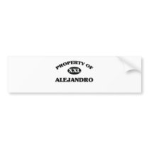 Property of ALEJANDRO Bumper Stickers