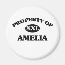 Property of AMELIA Refrigerator Magnets