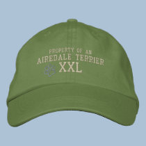 Property of an Airedale Terrier Embroidered Hat embroidered hats