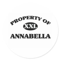 Property of ANNABELLA Round Sticker
