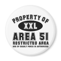Property of Area 51 Refrigerator Magnets