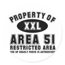 Property of Area 51 Sticker
