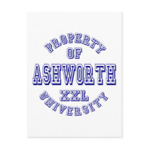 Property of Ashworth University postcards