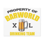 Property Of Barworld Post Cards