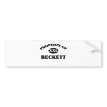 Property of BECKETT Bumper Sticker