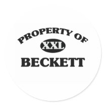 Property of BECKETT Round Sticker