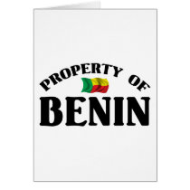 Property Of Benin Greeting Cards
