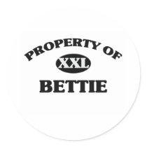 Property of BETTIE Round Sticker