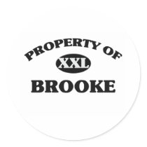 Property of BROOKE Round Stickers
