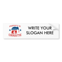 PROPERTY OF CHRISTIE BUMPER STICKER