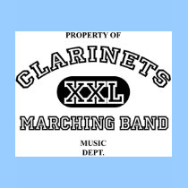 marching band t-shirt: Property of Clarinets