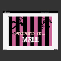 "Property Of..." Custom Striped Laptop Skin skins