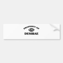 Property of DESIRAE Bumper Stickers