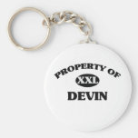 Property of DEVIN Keychains