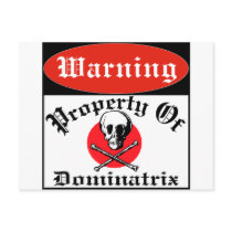 Property Of Dominatrix postcards