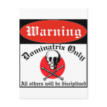 Property Of Dominatrix postcards