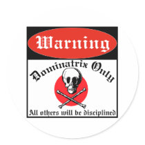 Property Of Dominatrix stickers