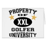 Property Of Golfer University Greeting Card