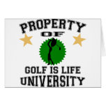 Property Of Golfer University Greeting Card