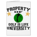 Property Of Golfer University Cards