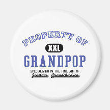 Property of Grandpop Fridge Magnets