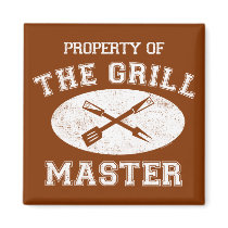 Property of Grill Master Fridge Magnets