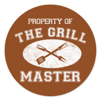 Property of Grill Master Round Sticker