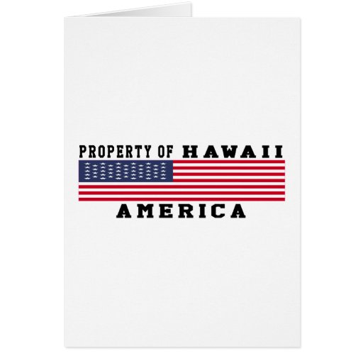 Property Of Hawaii Greeting Cards
