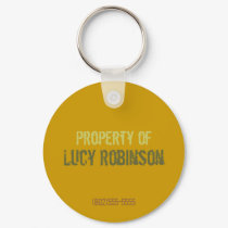 "Property Of" Identification Keychain - Customized by creatingmybestlife "Property Of" Identification Keychain - Customized
