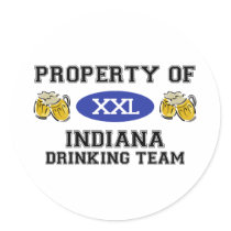 Property of Indiana Drinking Team stickers