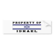 Property Of Israel Bumper Stickers