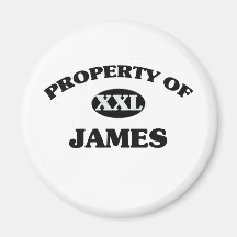 Property of JAMES Refrigerator Magnets