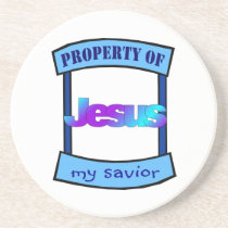 Property of Jesus my savior Christian coasters