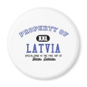 Property of Latvia magnets by NationalPrideTees Property of Latvia magnets