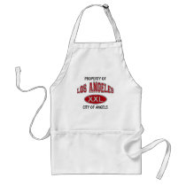 PROPERTY OF LOS ANGELES CITY OF ANGELS aprons by dgpaulart PROPERTY OF LOS ANGELES CITY OF ANGELS aprons
