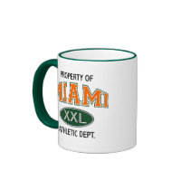 PROPERTY OF MIAMI ATHLETIC DEPT mugs