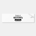 Property of Minnesota - black text Bumper Sticker