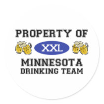 Property of Minnesota Drinking Team stickers by dustin1175 Property of Minnesota Drinking Team stickers