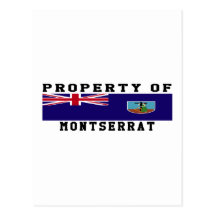 Property Of Montserrat Postcard