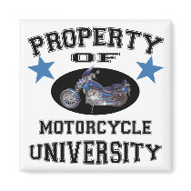 Property Of Motorcycle University magnets by UniversityTshirts Property Of Motorcycle University magnets
