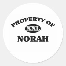 Property of NORAH Round Stickers