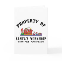 Property of Santa's Workshop Gift Greeting Cards